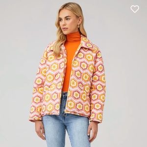Show Me Your Mumu Powder Puffed Honeycomb Daisy Jacket, Medium
